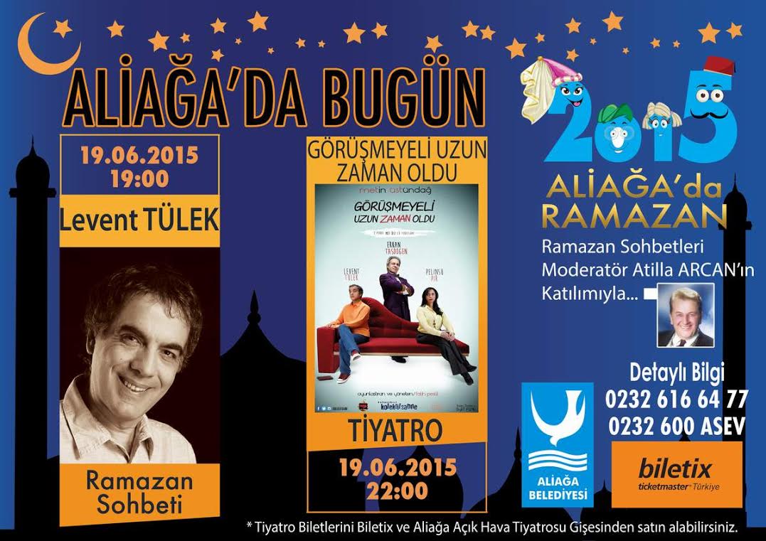 "GÖRÜŞMEYELİ UZUN ZAMAN OLDU" ALİAĞA'DA TİYATRO SEVERLER İLE BULUŞACAK