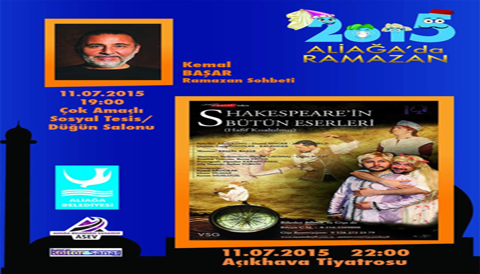 SHAKESPEARE'İN EN KOMİK HALLERİ ALİAĞA'DA SAHNELENECEK