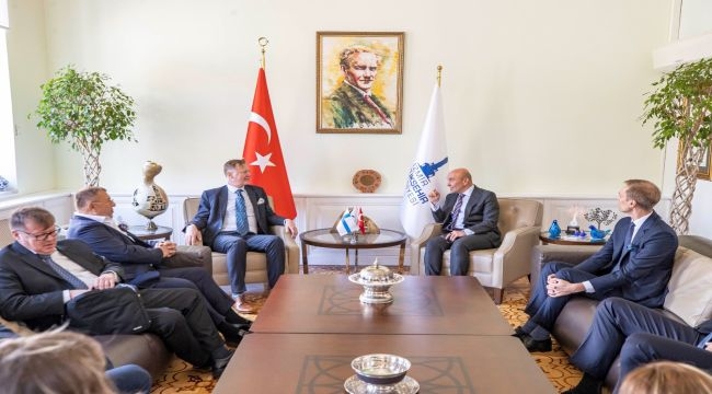  Tunç Soyer Finlandiya Heyetini Ağırladı