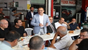 Başkan Sürekli esnafla buluştu, teşkilat ziyareti yaptı