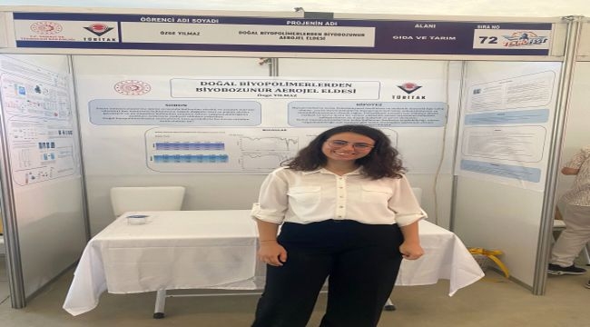 Egeli genç araştırmacı Özge Yılmaz'a TÜBİTAK'tan ödül