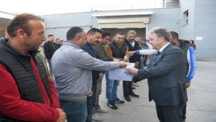 Başkan İduğ mesaiye işçilerle başladı